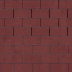 Тротуарная плитка SteinRus Прямоугольник, красный, гладкая 40 мм