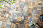 Тротуарная плитка Steingot Берг 300*200 Золотистый камень (Stein Chrom) 80 мм