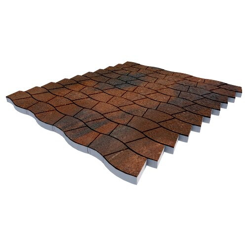 Тротуарная плитка SteinRus Аксио Макси, colormix Штайнрус, гладкая 80 мм