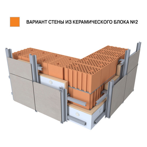 Крупноформатный поризованный блок 44 Браер Ceramic Thermo 12,4 НФ