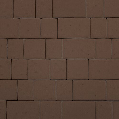 Тротуарная плитка SteinRus Инсбрук Инн, коричневый, гладкая 60 мм