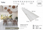 Ступень прямоугольная Exagres recto 120 big Yoho Natural, 1200х330x30