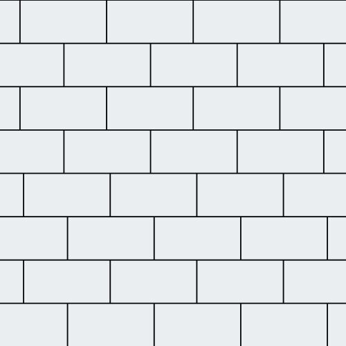 Тротуарная плитка SteinRus Прямоугольник, белый, гладкая 80 мм