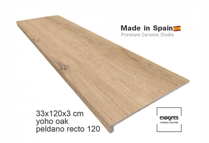 Ступень прямоугольная Exagres recto 120 big Yoho Oak, 1200х330x30