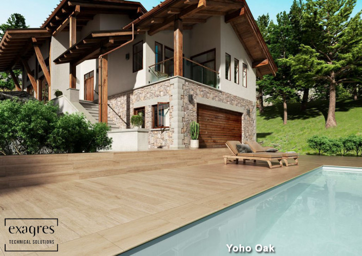 Ступень прямоугольная Exagres recto 120 big Yoho Oak, 1200х330x30