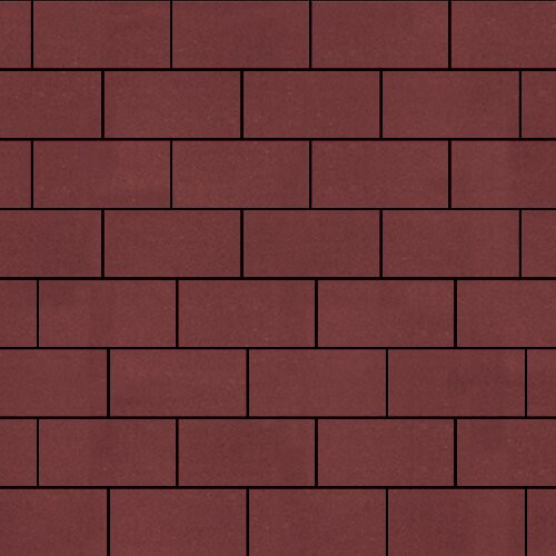 Тротуарная плитка SteinRus Прямоугольник, красный, гладкая 80 мм