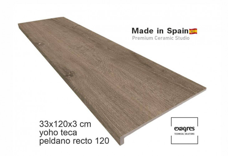 Ступень прямоугольная Exagres recto 120 big Yoho Teca, 1200х330x30