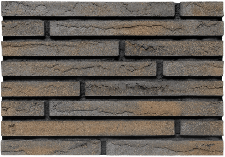 Облицовочный кирпич BrickWell Traditional цвет "Графит с коричневой патиной"