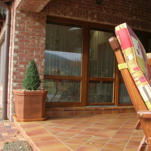 Клинкерная напольная плитка Stroeher Keraplatte Terra 307 weizengelb, 240x240x12