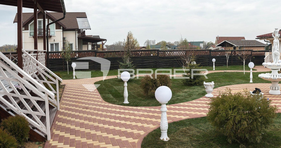 Тротуарная плитка БРАЕР Прямоугольник, коричневая, h40