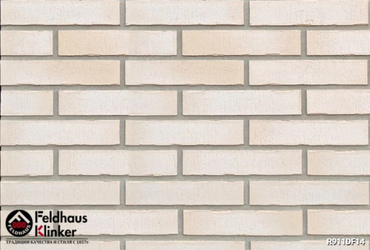 Клинкерная плитка для фасада FELDHAUS KLINKER R911DF14 Vario crema albula