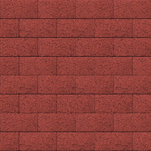 Тротуарная плитка SteinRus Прямоугольник, красный, native 60 мм