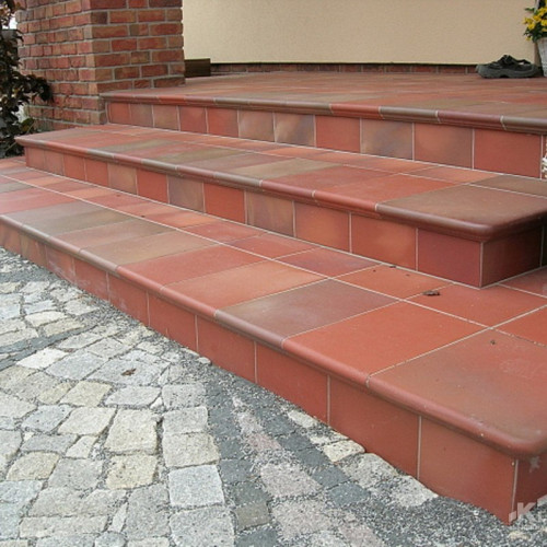Ступень - флорентинер Stroeher Keraplatte Terra 316 patrizierrot ofenbunt, 345x240x12