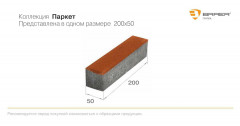 Тротуарная плитка БРАЕР Паркет, Color Mix "Прайд", h60