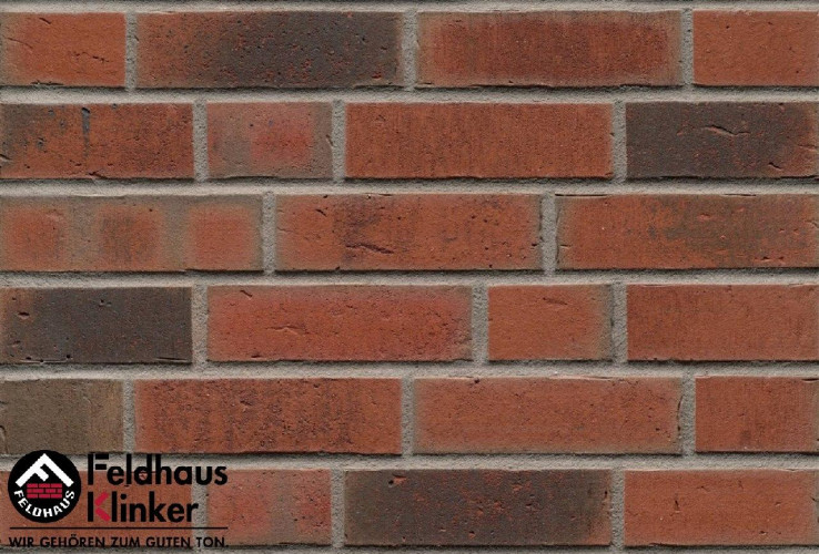 Клинкерный кирпич ручной формовки FELDHAUS KLINKER K752NF Vascu Ardor Carbo