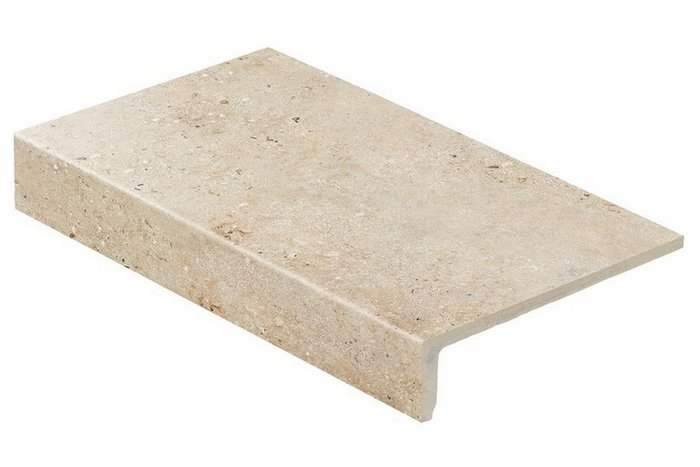 Ступень прямой угол Stroeher Gravel Blend 960 beige, 294x175x52х10