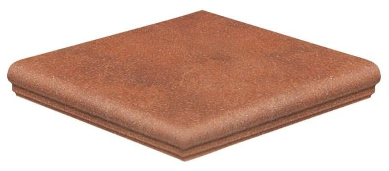 Ступень - флорентинер угловая Stroeher Keraplatte Roccia 841 rosso, 345x345x12