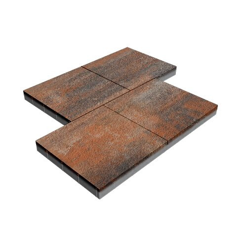 Тротуарная плитка SteinRus Урбан Форс, colormix Рей, native 80 мм