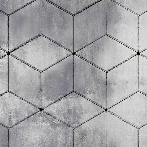Тротуарная плитка SteinRus Ромб, colormix Монохром, гладкая 60 мм