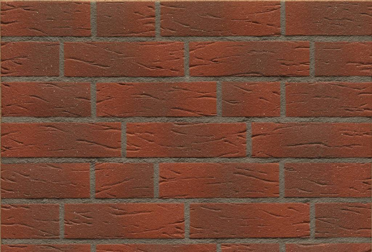 Клинкерная плитка для фасада FELDHAUS KLINKER R335NF9 classic carmesi antic mana