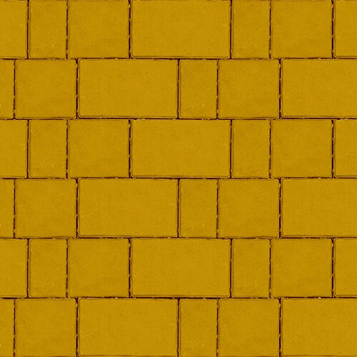 Тротуарная плитка SteinRus Новый город, желтый, гладкая 40 мм