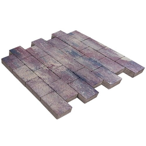Тротуарная плитка SteinRus Грас, colormix Каратау, native 80 мм