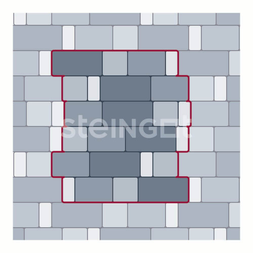 Тротуарная плитка Steingot Granit Premium Мюнхен Пепельный (Fumo Bello) 60 мм
