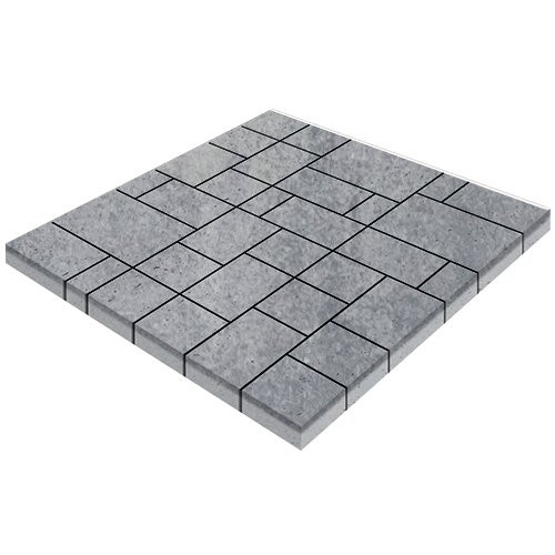Тротуарная плитка SteinRus Инсбрук Альпен, colormix Монохром, гладкая 60 мм