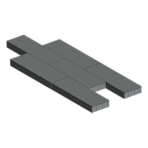 Тротуарная плитка SteinRus Аликанте, серый, гладкая 80 мм