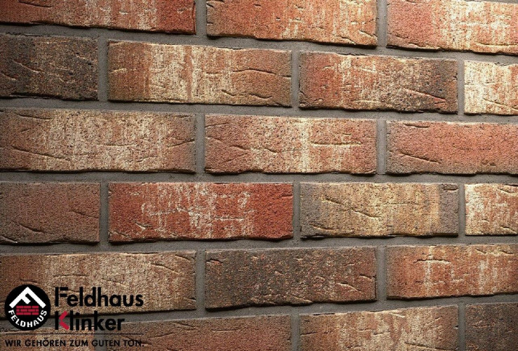 Клинкерный кирпич ручной формовки FELDHAUS KLINKER K658NF Sintra Ardor Belino