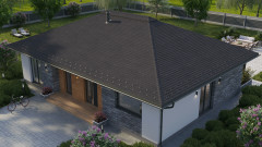 Гибкая черепица Tegola БИЗНЕС УНИКА ТОСКАНА Topazio Fumé 061
