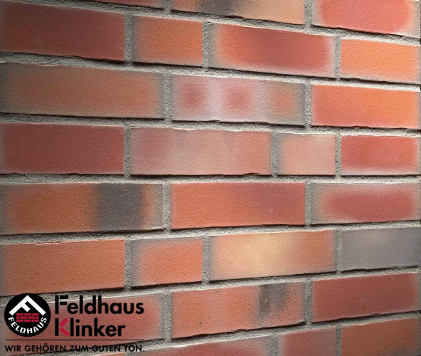 Клинкерный кирпич ручной формовки FELDHAUS KLINKER K991NF Bacco Ardor Matiz