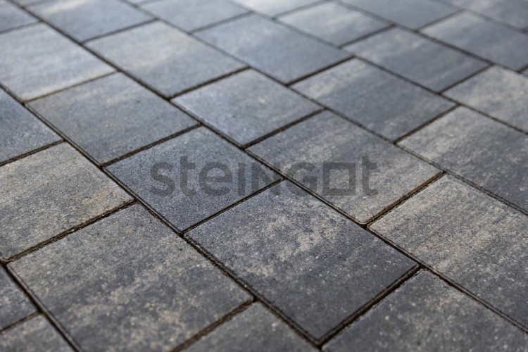 Тротуарная плитка Steingot Новый город Графитовый камень (Stein Black) 40 мм