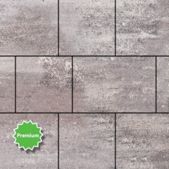 Тротуарная плитка SteinRus Инсбрук Ланс, colormix Умбра, гладкая 60 мм